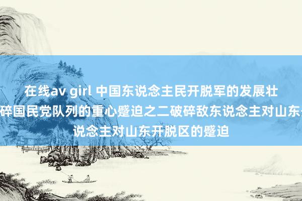 在线av girl 中国东说念主民开脱军的发展壮大（140）破碎国民党队列的重心蹙迫之二破碎敌东说念主对山东开脱区的蹙迫