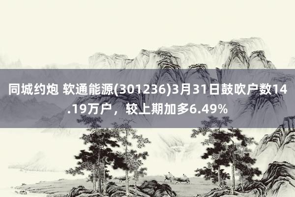 同城约炮 软通能源(301236)3月31日鼓吹户数14.19万户，较上期加多6.49%