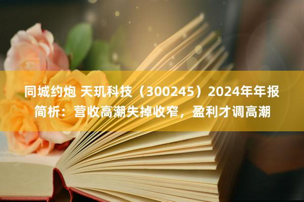 同城约炮 天玑科技（300245）2024年年报简析：营收高潮失掉收窄，盈利才调高潮